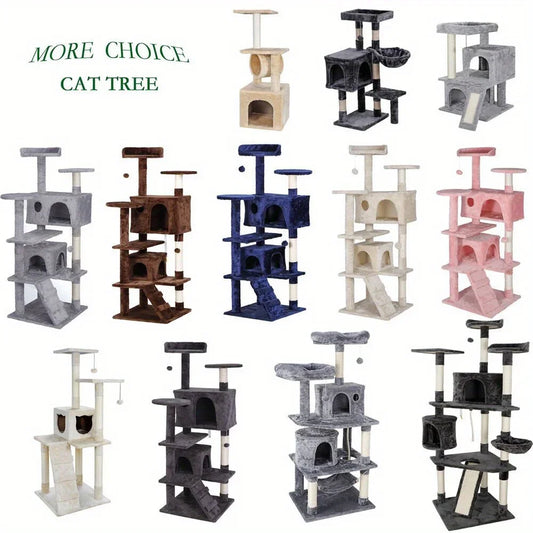 Multi-Level Cat Tree Tower with Cozy Condo & Perches